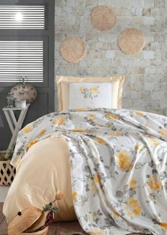 İyi Geceler İstanbul Tek Kişilik Jardin Pike Takımı Sarı