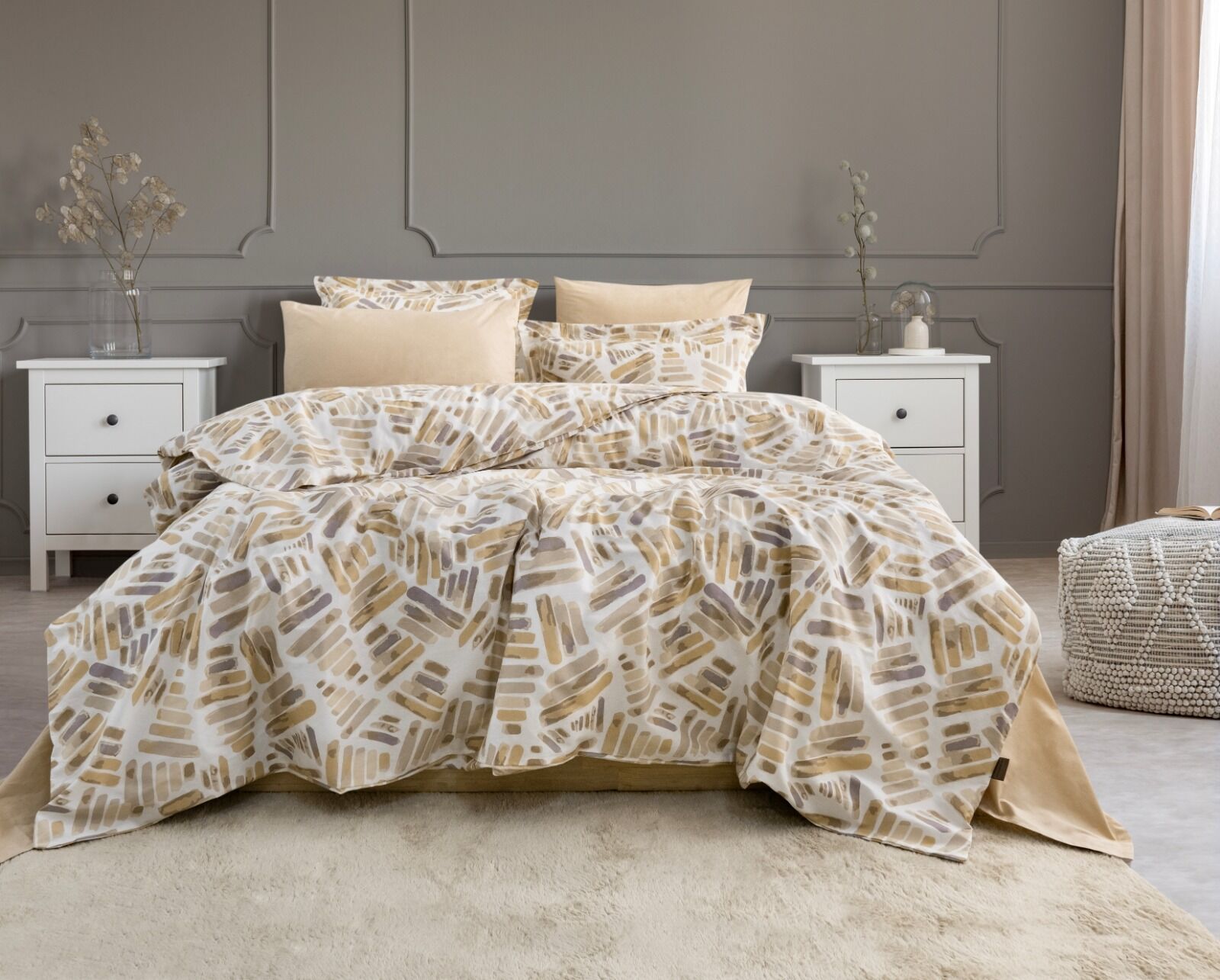 Özel Seri Pamuk Saten Tencel Nevresim Takımı Benedita