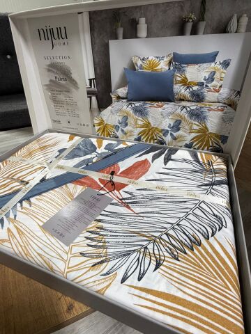 Özel Seri Pamuk Saten Tencel Nevresim Takımı Palma