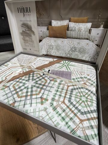 Özel Seri Pamuk Saten Tencel Nevresim Takımı Raisa