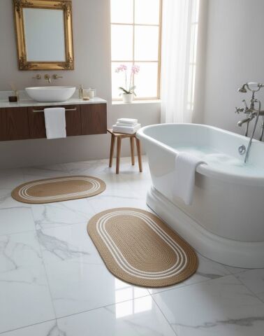 Jüt Hasır 2 li Kaymaz Taban Paspas Seti Model 3