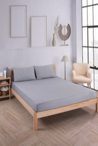 Tekstildiyarı Pamuk Saten Lastikli Çarşaf Çift Kişilik 160x200