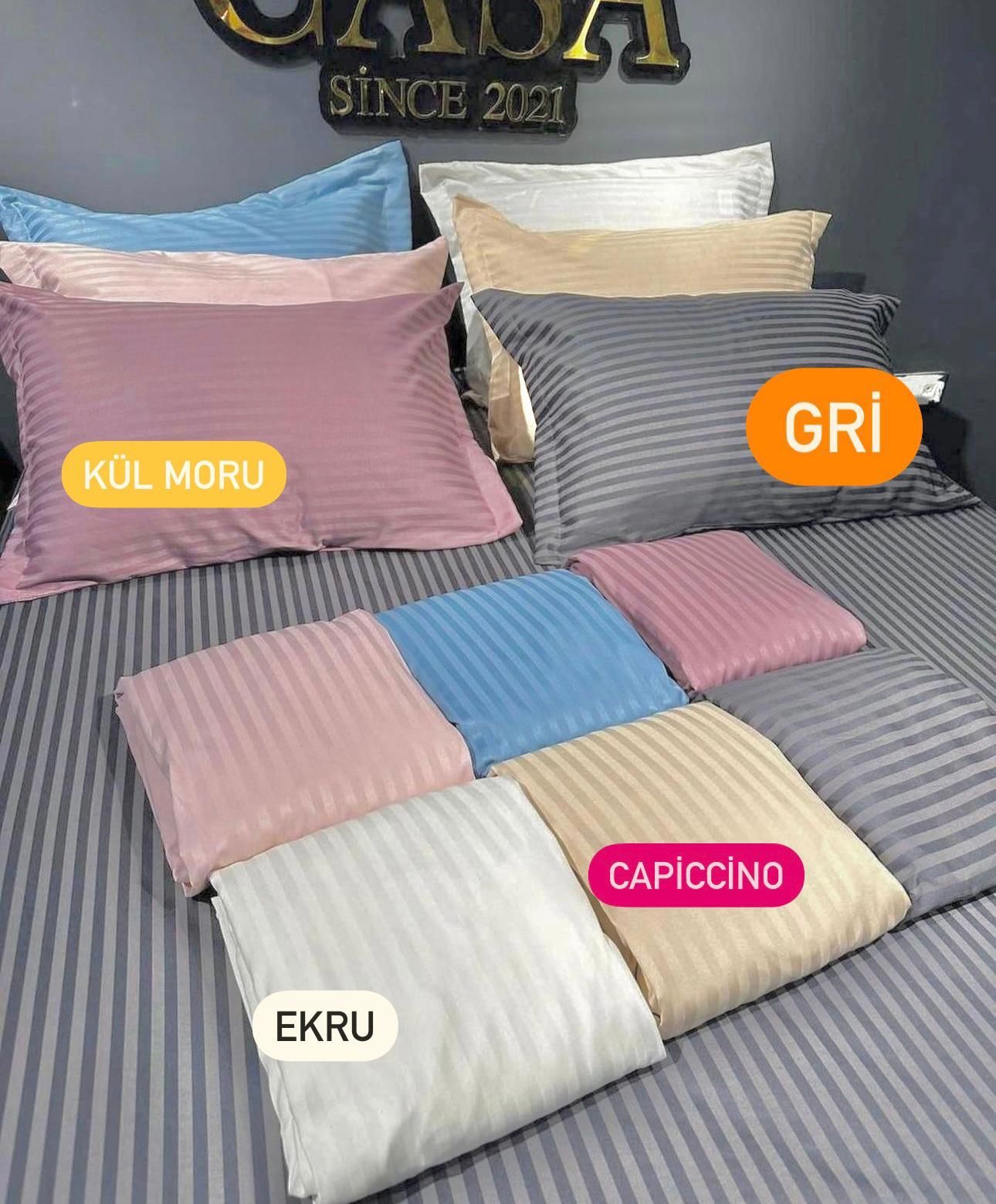 Tekstildiyarı Pamuk Saten Lastikli Çarşaf Çift Kişilik 160x200