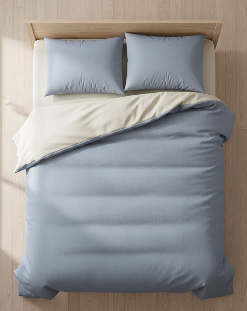 Brillant Çift Taraflı Çift Kişilik Nevresim Takımı Mavi