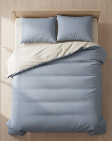 Brillant Çift Taraflı Çift Kişilik Nevresim Takımı Mavi