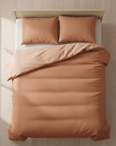 Brillant Çift Taraflı Çift Kişilik Nevresim Takımı Kiremit