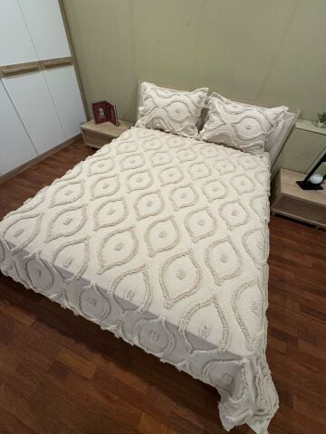 Violacasa Estiva Puffy Battal Boy Yatak Örtüsü Elmas Cappicuno