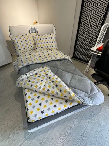 Tek Kişilik Welsoft Pufidik Uyku Seti Sarı Yıldız