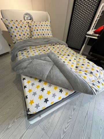 Tek Kişilik Welsoft Pufidik Uyku Seti Sarı Yıldız