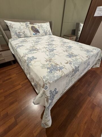 Violacasa Mariva Çift Kişilik Pamuk Pike Seti Verona Mavi