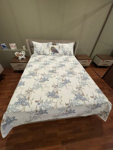 Violacasa Mariva Çift Kişilik Pamuk Pike Seti Verona Mavi