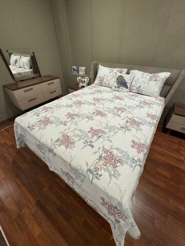 Violacasa Mariva Çift Kişilik Pamuk Pike Seti Verona Pembe