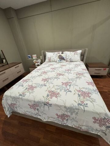 Violacasa Mariva Çift Kişilik Pamuk Pike Seti Verona Pembe