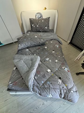 Tek Kişilik Welsoft Pufidik Uyku Seti Uzay Gri