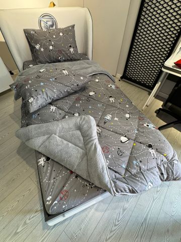 Tek Kişilik Welsoft Pufidik Uyku Seti Uzay Gri