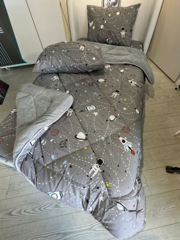 Tek Kişilik Welsoft Pufidik Uyku Seti Uzay Gri