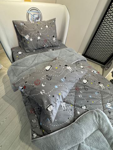 Tek Kişilik Welsoft Pufidik Uyku Seti Uzay Gri