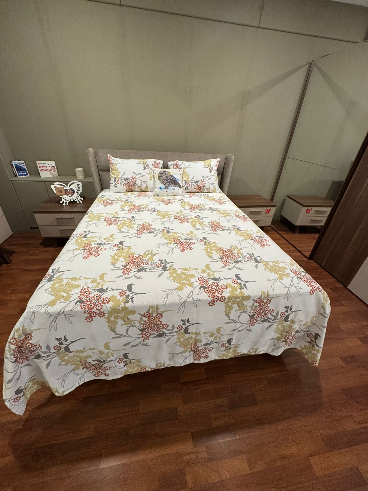 Violacasa Mariva Çift Kişilik Pamuk Pike Seti Verona Sarı