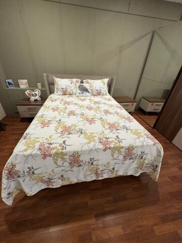 Violacasa Mariva Çift Kişilik Pamuk Pike Seti Verona Sarı