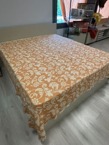 Çift Kişilik Müslin %100 Pamuk Organik Yatak Örtüsü Damask (8 Renk)
