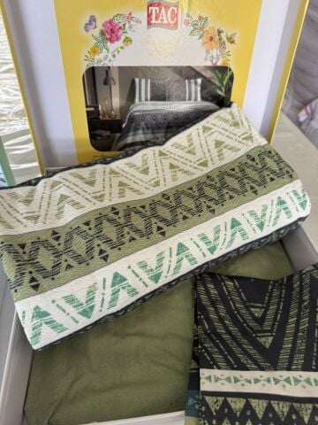 Taç Tek Kişilik Lastikli Çarşaflı Pike Takımı Sadler Yeşil