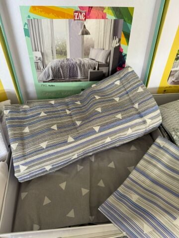 Taç Tek Kişilik Lastikli Çarşaflı Pike Takımı Valko