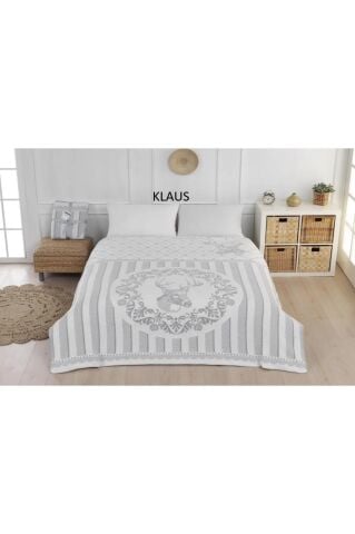 Dinarsu Çift Taraflı Pamuk Battaniye Çift Kişilik Klaus