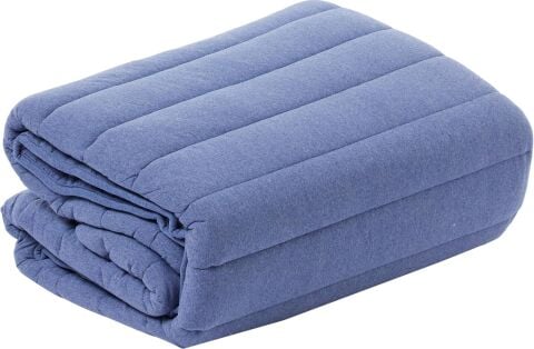 Taç Jersey Lastikli Çarşaflı Yorgan Seti Natura İndigo