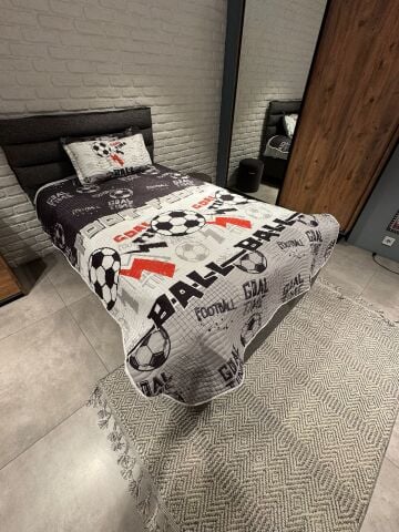 Kapitone Yatak Örtüsü Tek Kişilik Taraftar Beşiktaş