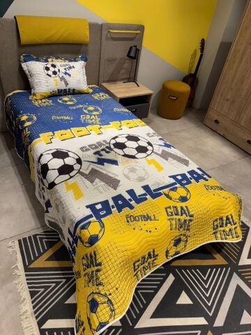 Kapitone Yatak Örtüsü Tek Kişilik Taraftar Fenerbahçe