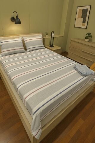 Marka Outlet Nevresim Takımı  ( Lastikli Çarşaf) Çift Kişilik Mount