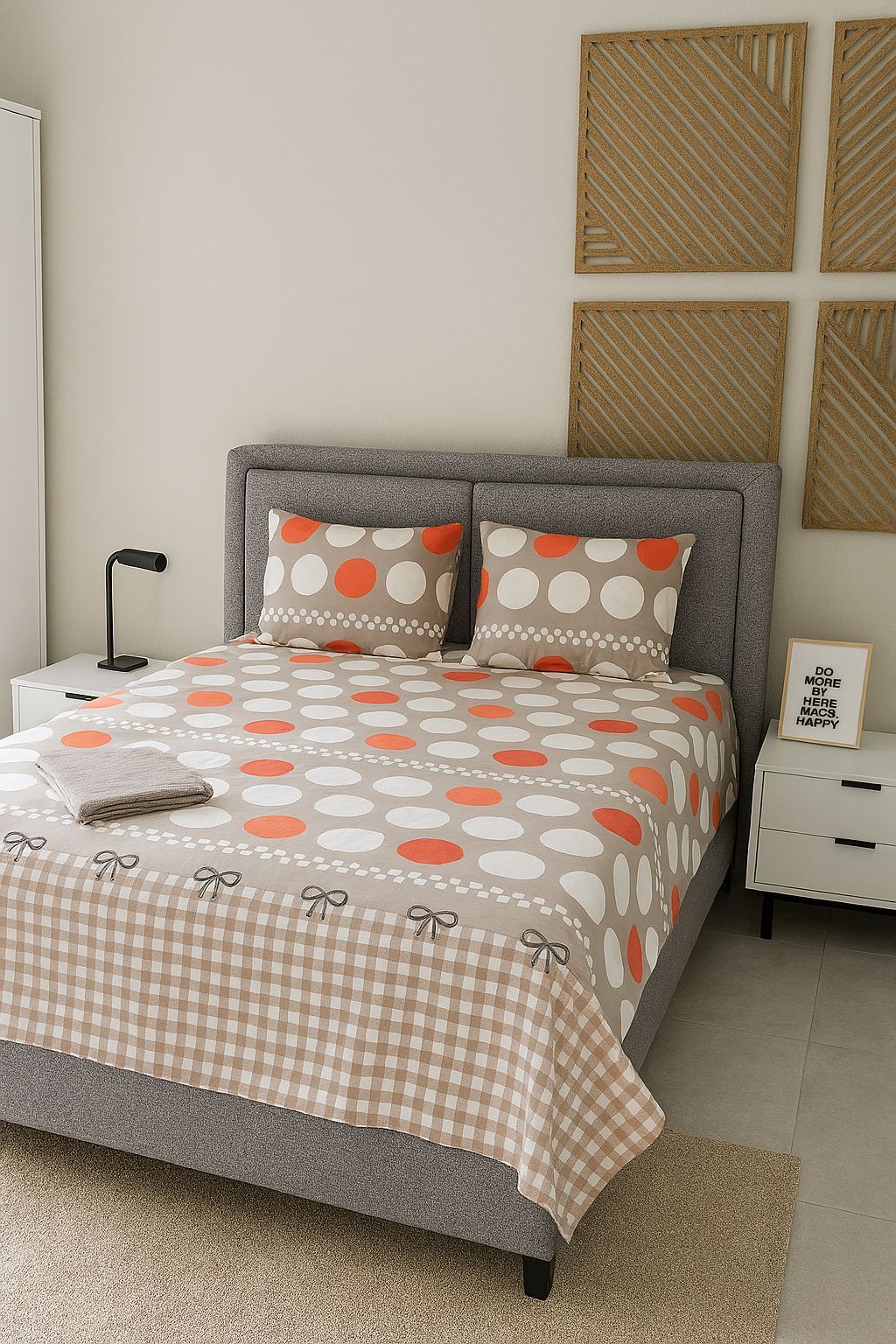 Markaların Outlet Nevresim Takımı Çift Kişilik Puant Orange